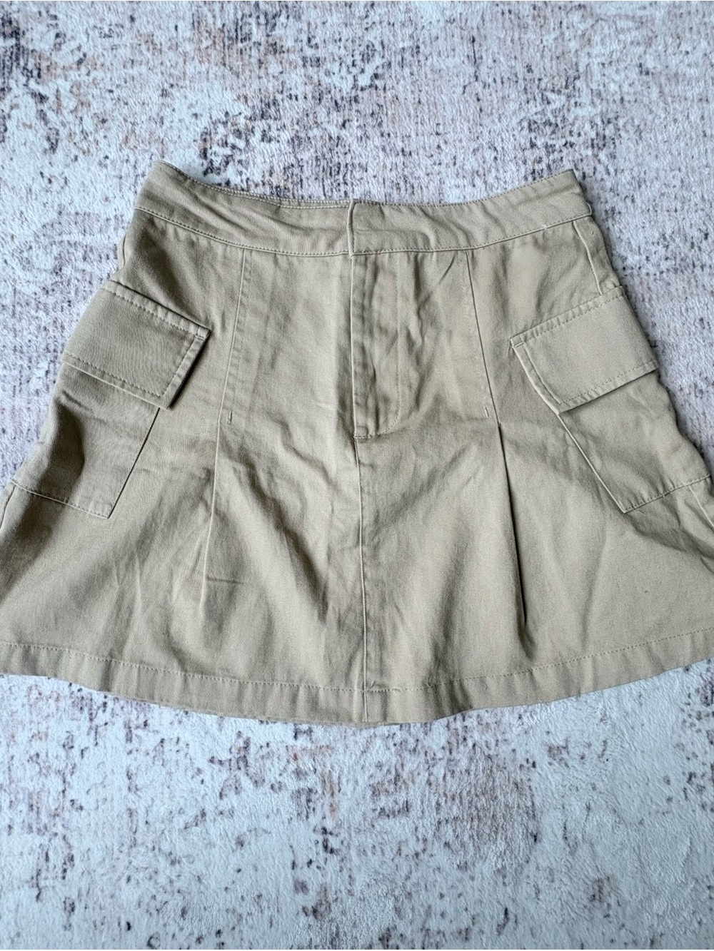 Classic Khaki Cargo Pocket Women's Mini Skirt